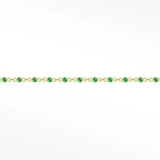 Permanent necklace prismatic tiny emerald gold 14k yellow - 14k