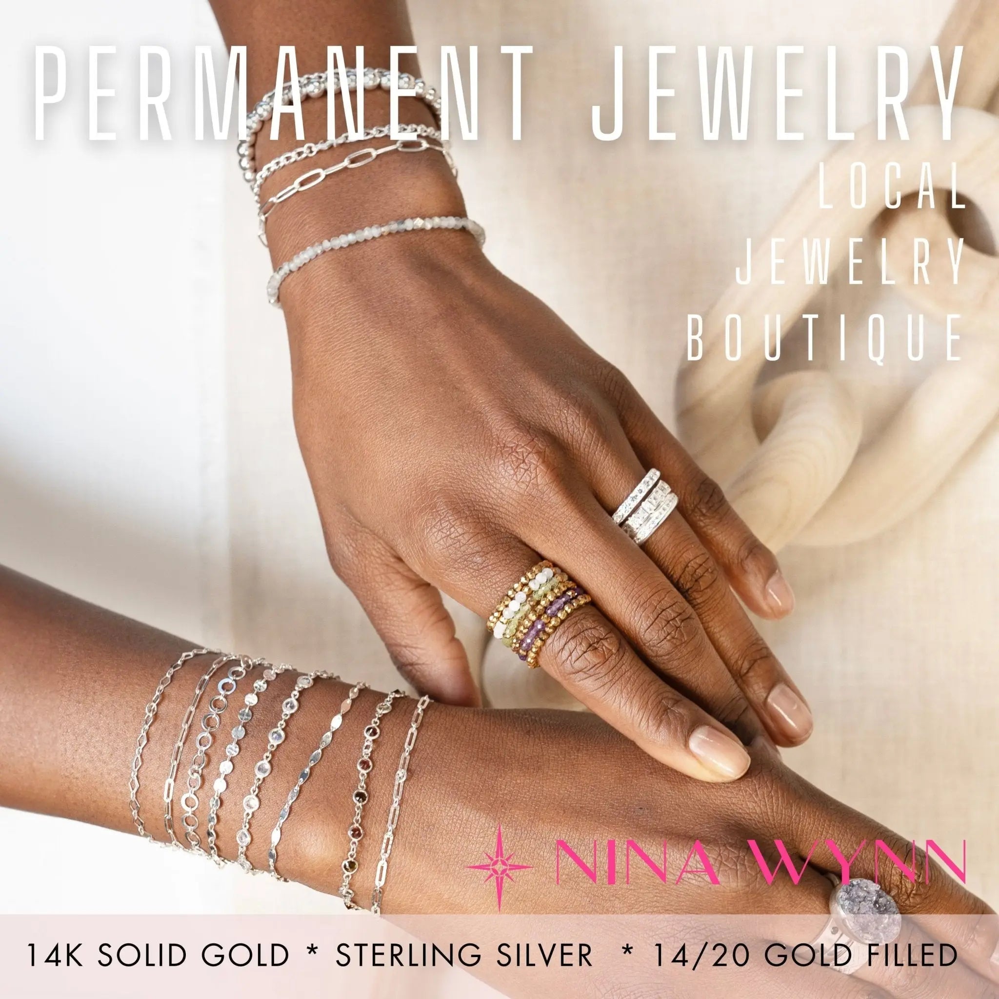 Permanent Bracelets in Denver at Nina Wynn