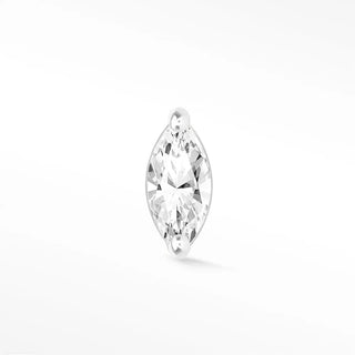 Wildling Solo in Gold Flat Back Earring 14k White - Nina Wynn