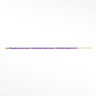 Amethyst gemstone chain with 14K yellow gold findings