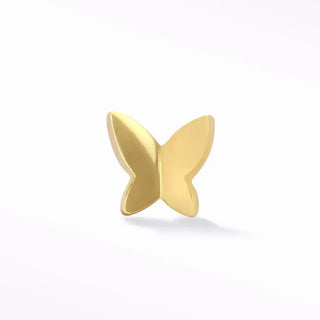 Baby butterfly flat back earring 14k yellow gold - 14k