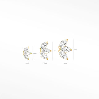 Dazzle 14k white or yellow gold stud earrings a timeless choice. Instant elegance is yours
