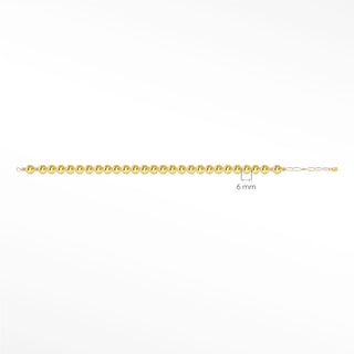 6mm Beaded Permanent Jewelry Connector 6" - 7.5" | 14/20 Gold Filled