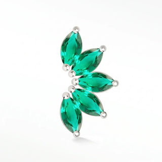Discover the best flat back earrings featuring emerald stones in 14k white gold. Perfect for any occasion and loved