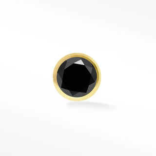 Black diamond stud earrings - flat back 14k | the wynning studs