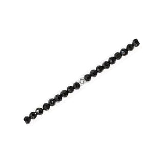 Black Spinel gemstone chain detail with sterling silver findings