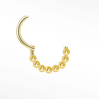 Cartilage Hoop Earrings 16G Granulation | 14K Gold