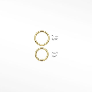 Cartilage Hoop Earrings 18G Diamond Clover Small 14K Yellow Gold - Elegant Body Jewelry