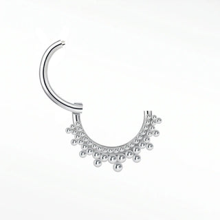 Cartilage hoop earrings by nina wynn featuring the elaborate 14k white gold royal granulation design. This luxury