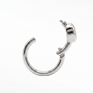 Cartilage hoop earrings featuring a vibrant 18g marquise natural emerald in 14k white gold. Infuse regal energy into