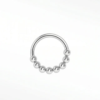 Cartilage hoop earrings by nina wynn featuring a handcrafted 14k white gold granulation design. This luxury clicker