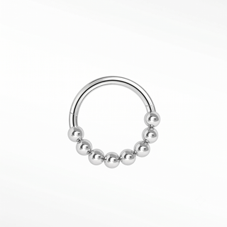Cartilage hoop earrings by nina wynn featuring a handcrafted 14k white gold granulation design. This luxury clicker