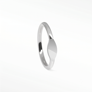 Cartilage hoop earrings featuring a minimalist 14k white gold marquise silhouette. Sculpt your ear stack