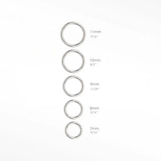 Cartilage hoop earrings in 14k white gold with a graduated lab diamond crown. Crown your daith or septum this radiant