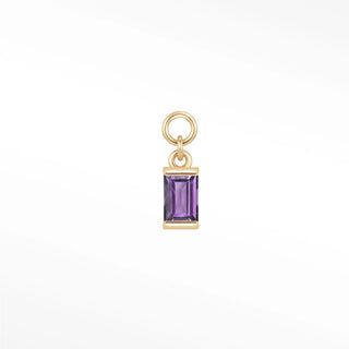 Charm amethyst baguette 14k yellow