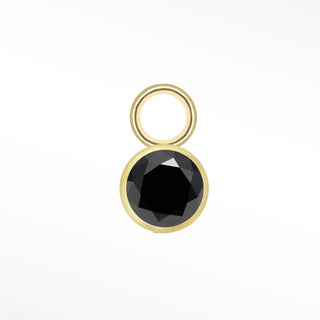 Charm Bezel Med Black Diamond 14K Yellow