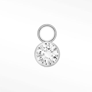 Charm Bezel Med Diamond 14K White