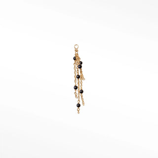 Charm black spinel 14k yellow