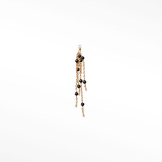 Charm black spinel 14k yellow