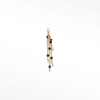 Charm black spinel 14k yellow