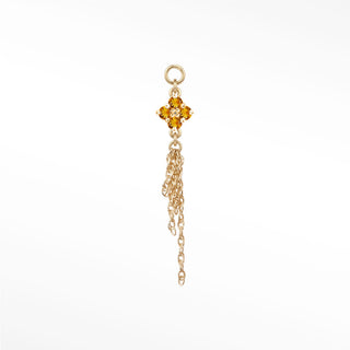 Charm Citrine Clover 14K Yellow