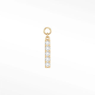 Charm diamond bar 14k yellow