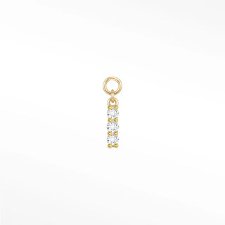 Charm diamond bar small 14k yellow