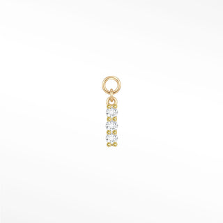 Charm diamond bar small 14k yellow