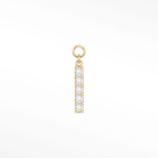Charm diamond bar 14k yellow