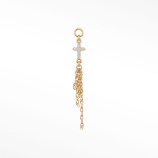 Charm Diamond Cross 14K Yellow