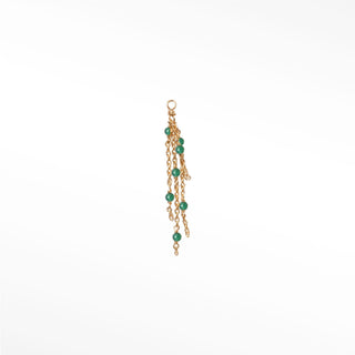 Charm emerald 14k yellow