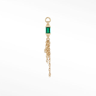 Charm Emerald Baguette 14K Yellow