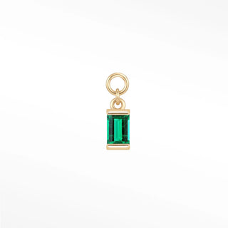 Charm emerald baguette 14k yellow