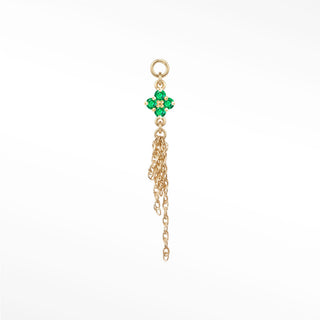 Charm Emerald Clover 14K Yellow