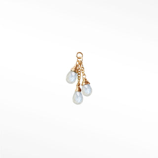 Charm moonstone rain drop dance 14k yellow