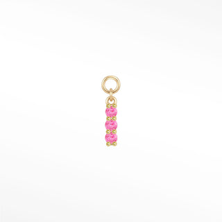 Charm Ruby Bar Small 14K Yellow