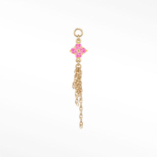 Charm Ruby Clover 14K Yellow