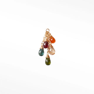 Charm multi tourmalinerain drop dance 14k yellow