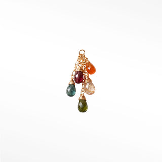 Charm multi tourmalinerain drop dance 14k yellow