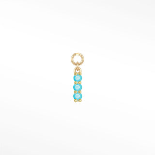 Charm Turquoise Bar Small 14K Yellow