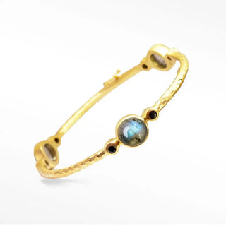Chloe labradorite 18k vermeil hinged bangle - bracelet