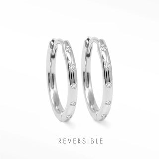 Chunky Hoop Earrings - Ellie 28mm in 925 sterling silver, product view