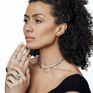 Explore the luxurious bianca diamond cigar band ring in 14k gold. Perfect for special occasions and everyday elegance.