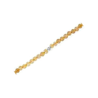 Citrine gemstone chain detail with sterling silver findings