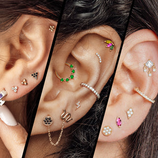 a collection of 14k gold ear curation porfolio by nina wynn denver store