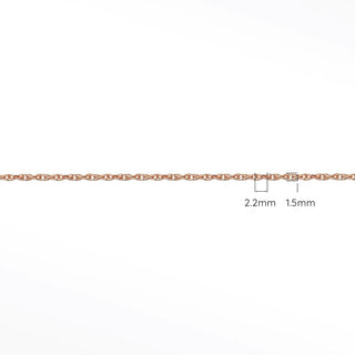 Permanent chains rope 2.2x1.5mm | 14/20 gold filled rose