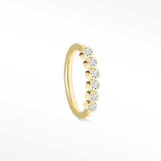 Diamond Bezel 18G Clicker 14K Yellow - Nina Wynn