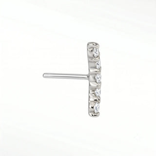 Elevate your style with dazzling diamond stud crafted in 14k gold. These ear climber