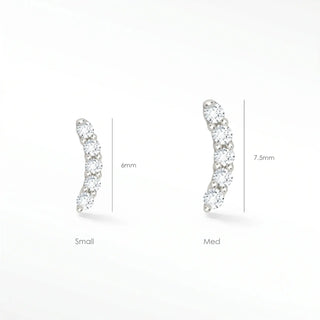 Elevate your style with dazzling diamond stud crafted in 14k gold. These ear climber