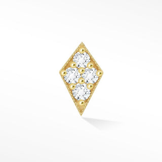 Diamond Flat Back Earring Kite 14k Yellow - Nina Wynn